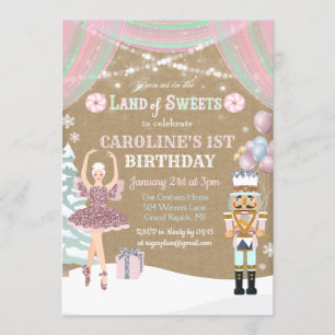 ANY AGE - Nutcracker Sugar Plum Birthday Invite