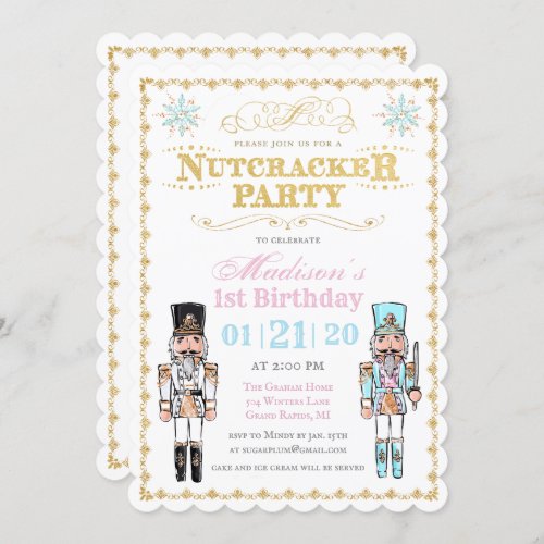 ANY AGE _ Nutcracker Winter Birthday Invitation