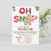ANY AGE - Oh Snap Gingerbread Birthday Invitation (Standing Front)