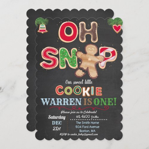 ANY AGE _ Oh Snap Gingerbread Birthday Invitation