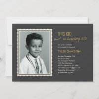 Any Age Old Photo Surprise 60th Birthday Invite