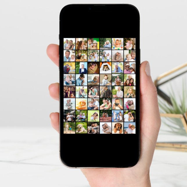 Any Age Photo Collage 49 Picture Big Birthday Card (Front Digital)