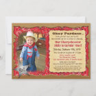 ANY AGE - Photo Cowboy Birthday Invitation