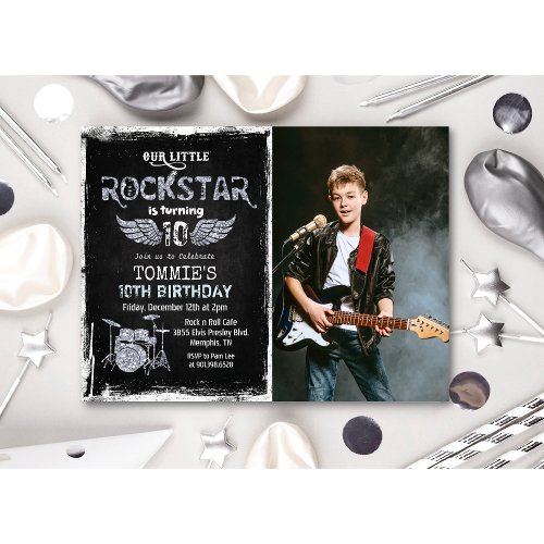 ANY AGE _ Photo Rockstar Birthday Invitation