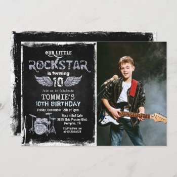 Any Age - Photo Rockstar Birthday Invitation by PaperandPomp at Zazzle