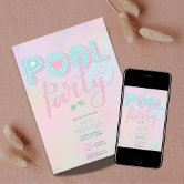 Girl Pink Summer Pool Party Birthday Invitation