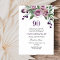 Any Age Purple Plum Rose 90th Birthday Invitation