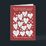 ANY AGE Reasons Why Tartan Plaid Card<br><div class="desc">A fabulous card to tell someone the reasons you love them on their birthday. Would make a special milestone birthday card for someone's 40th, 50th or 60th birthday. Personalize with a name and change the reasons in the hearts to fit your beloved. Makes a great card from a husband or...</div>