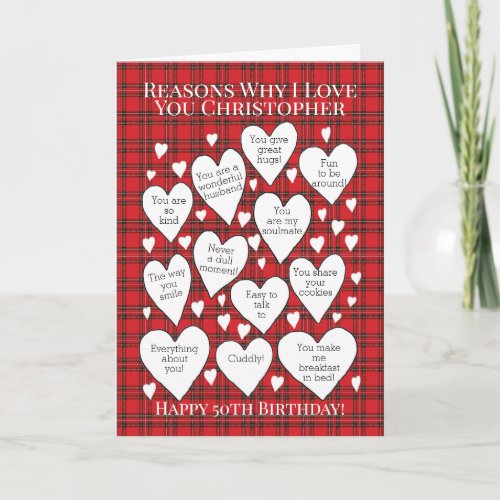 ANY AGE Reasons Why Tartan Plaid Card