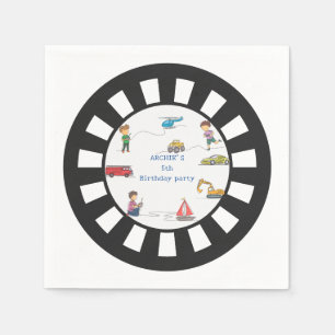 Any Age Remote Control RC Car Motor Kids Birthday Napkins