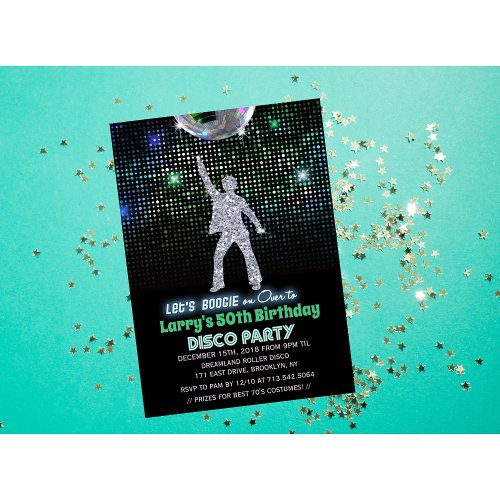 ANY AGE _ Retro Disco Birthday Party  Invitation
