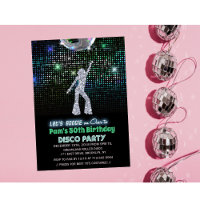 ANY AGE - Retro Disco Birthday Party Invitation