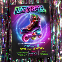 ANY AGE - Roller Skate Birthday Invitation