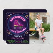 ANY AGE - Roller Skate Birthday Photo Invitation (Front/Back)