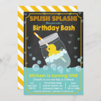 ANY AGE - Rubber Duck Birthday Invitation