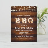 ANY AGE - Rustic BBQ Birthday Invitation (Standing Front)