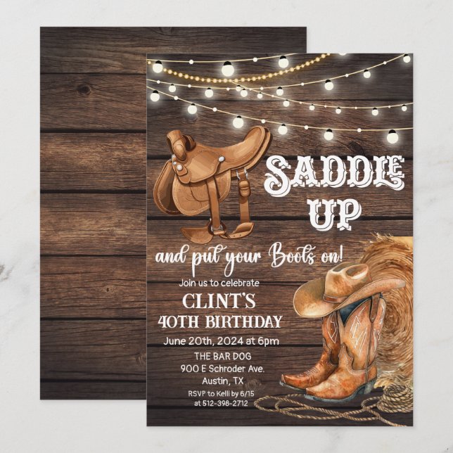 ANY AGE - Saddle Up Western Invitation | Zazzle