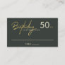 ANY AGE SIMPLE BLACK GOLD BIRTHDAY PLACE CARD