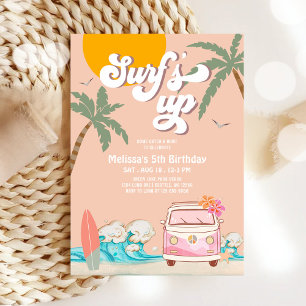 ANY AGE Surf's Up Invite Surfing Birthday Party