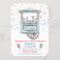 ANY AGE - Sweet Candy Shop Birthday Invitation