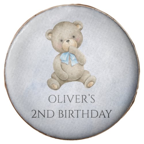 Any age teddy bear boy birthday  chocolate covered oreo