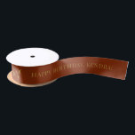 ANY AGE Terracotta Personalized Anniversary Gift Satin Ribbon<br><div class="desc">This custom terracotta and gold wedding anniversary ribbon with custom message and number of years is great for gift wrapping. It will make your gift boxes look really cute. Different color options are available.</div>