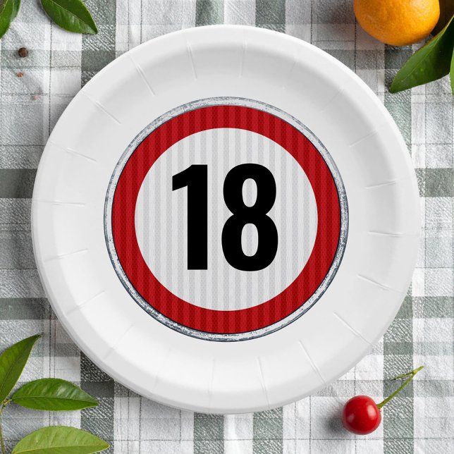 ANY AGE traffic sign Paper Plates (Creator Uploaded)