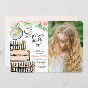 ANY AGE - Travel Suitcase Birthday Invitation