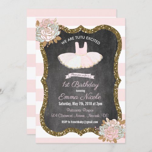 ANY AGE _ Tutu Ballerina Birthday Invitation