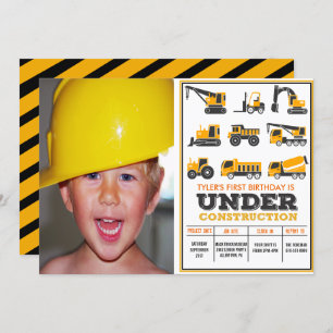 ANY AGE - Under Construction Birthday Invitation