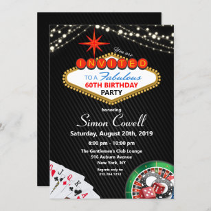 ANY AGE - Vegas Casino Birthday Invitation