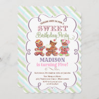 ANY AGE - Vintage Gingerbread Birthday Invitation