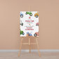 Any age Watercolor tractor birthday welcome sign