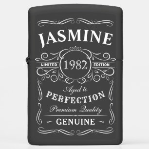 Any Age Whiskey Themed Aged To Perfection Birthday Zippo Lighter