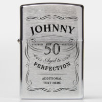 Any Age Whiskey Themed Aged To Perfection Birthday Zippo Lighter