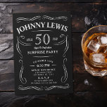 Any Age Whiskey themed surprise 50th birthday Invitation<br><div class="desc">Inspired by classic whiskey label,   this fun aged to perfection adult birthday invitation is great for 30th,  40th,  50th,  60th,  70th,  80th,  90th or any other age birthday party,  surprise party,  or any other occasion! Custom it with your own text and party information.</div>