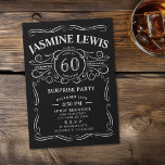 Any Age Whiskey themed surprise 60th birthday Invitation<br><div class="desc">Inspired by classic whiskey label,   this fun aged to perfection adult birthday invitation is great for 30th,  40th,  50th,  60th,  70th,  80th,  90th or any other age birthday party,  surprise party,  or any other occasion! Custom it with your own text and party information.</div>