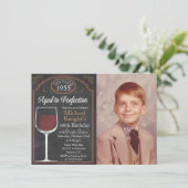 ANY AGE Wine Adult Birthday Photo Invitation (Standing Front)