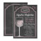 ANY AGE Wine Chalkboard Adult Birthday Invitation