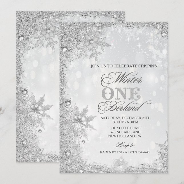 ANY AGE - Winter Holiday Birthday Invitation (Front/Back)