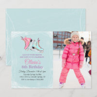 ANY AGE - Winter Ice Skating Birthday Invitation