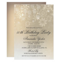 snowflake birthday invitations zazzle