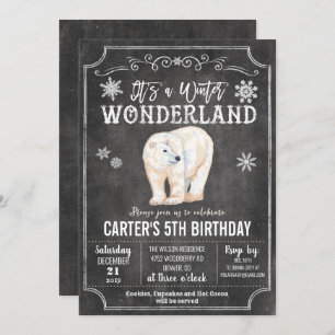 ANY AGE - Winter Wonderland Birthday Invitation