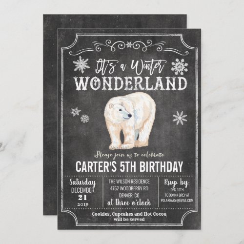 ANY AGE _ Winter Wonderland Birthday Invitation