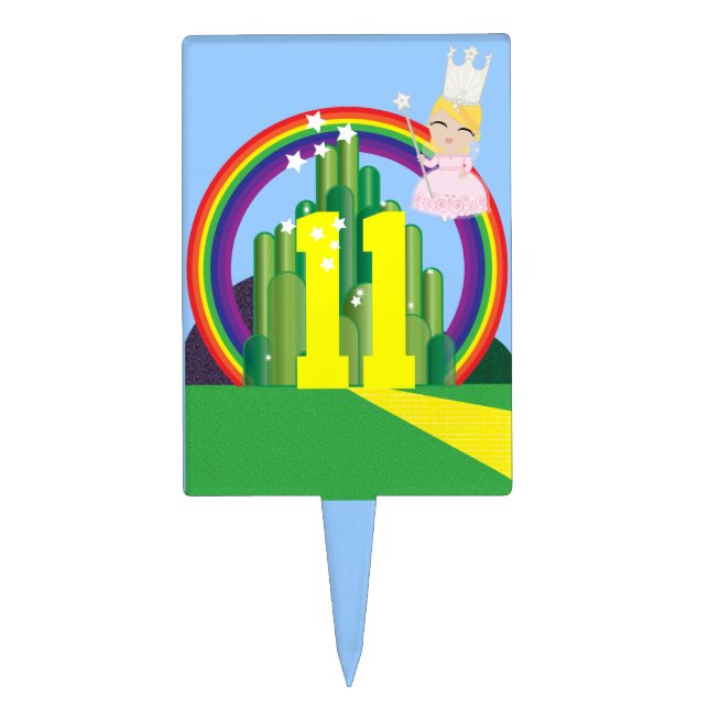 ANY AGE wizard of Oz BIRTHDAY PARTY cake topper (Front)