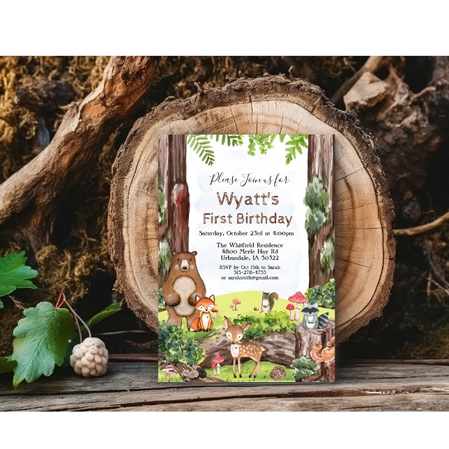 ANY AGE - Woodland Animals Birthday Invitation (Creator Uploaded)