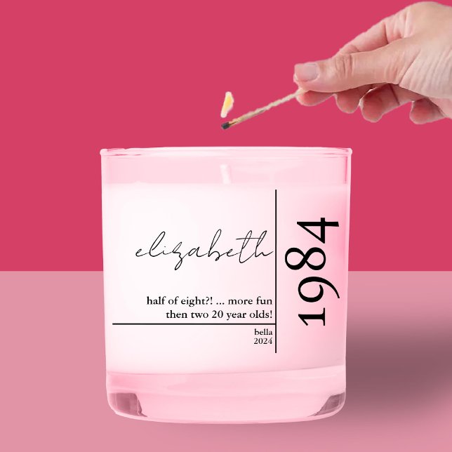 Any Ages Modern Birthday Script Name Birth Year Scented Candle (Any Ages Modern Birthday Script Name Birth Year Scented Candle)