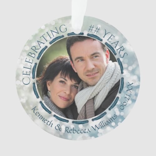 Any Anniversary 2_Photo Blue and White Bokeh Ornament