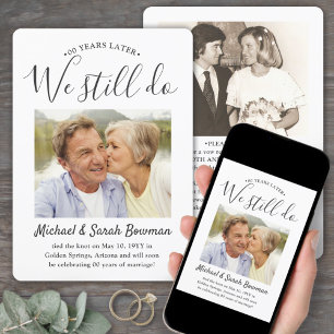 ANY Anniversary 2 Photo We Still Do Elegant Modern Invitation
