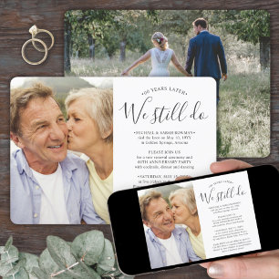 ANY Anniversary 2 Photo We Still Do Vow Renewal Invitation